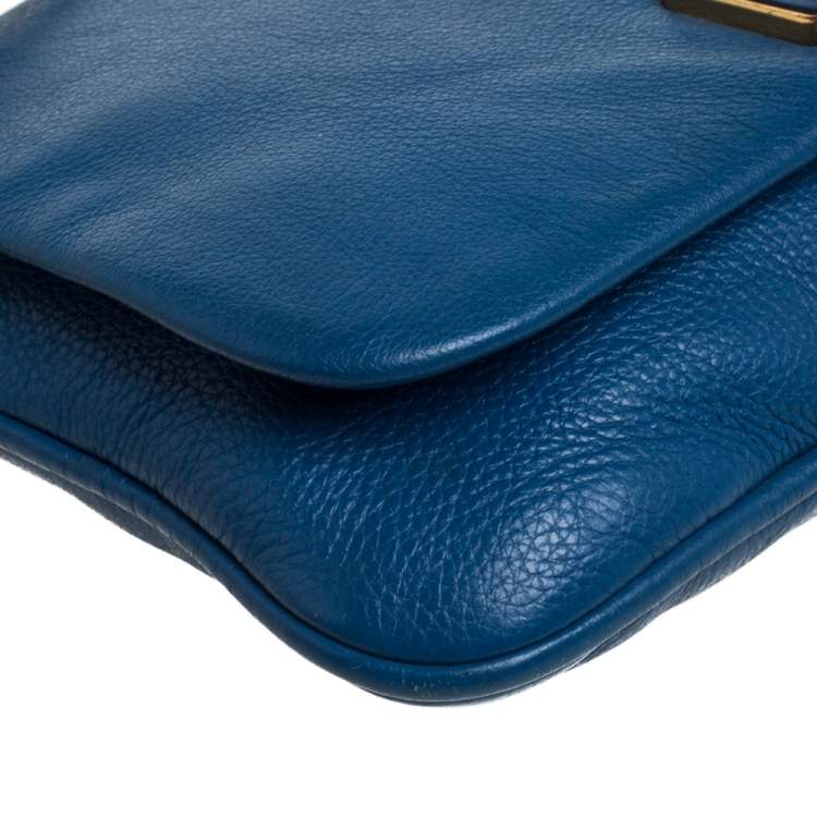 Pre Owned Marc Jacob's Blue Leather Too Hot To Handle Crossbody Bag