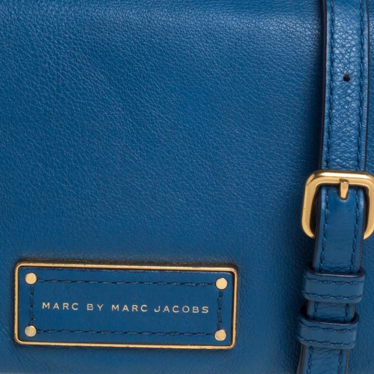 Pre Owned Marc Jacob's Blue Leather Too Hot To Handle Crossbody Bag