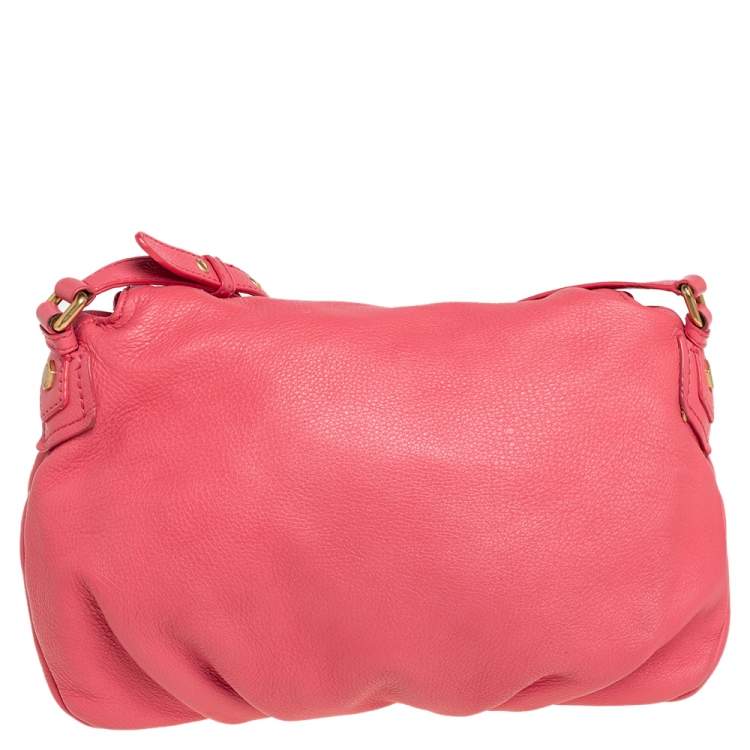 Pre Owned Marc by Marc Jacobs Coral Pink Leather Classic Q Natasha Crossbody Bag