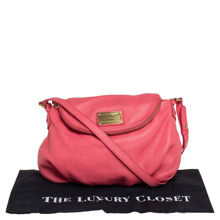 Pre Owned Marc by Marc Jacobs Coral Pink Leather Classic Q Natasha Crossbody Bag