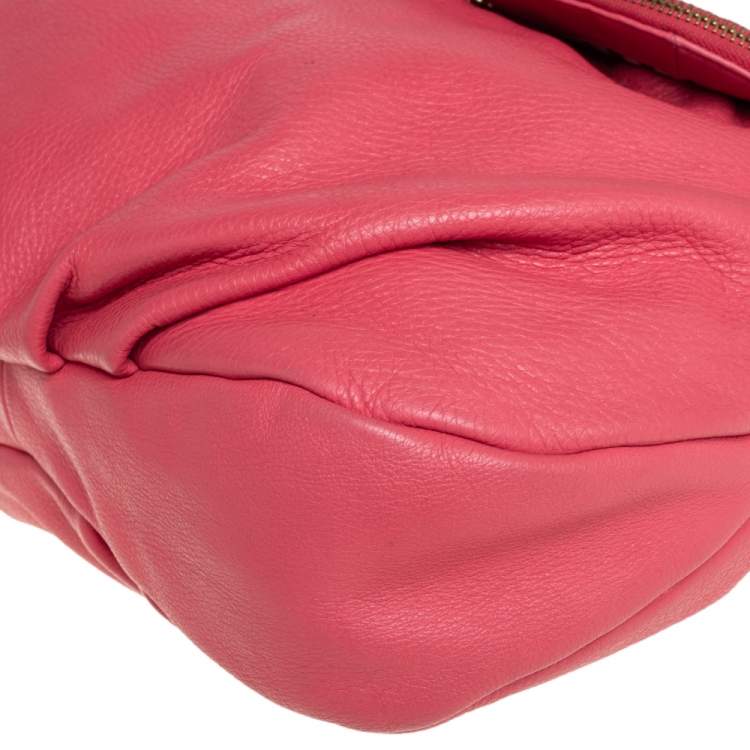 Pre Owned Marc by Marc Jacobs Coral Pink Leather Classic Q Natasha Crossbody Bag
