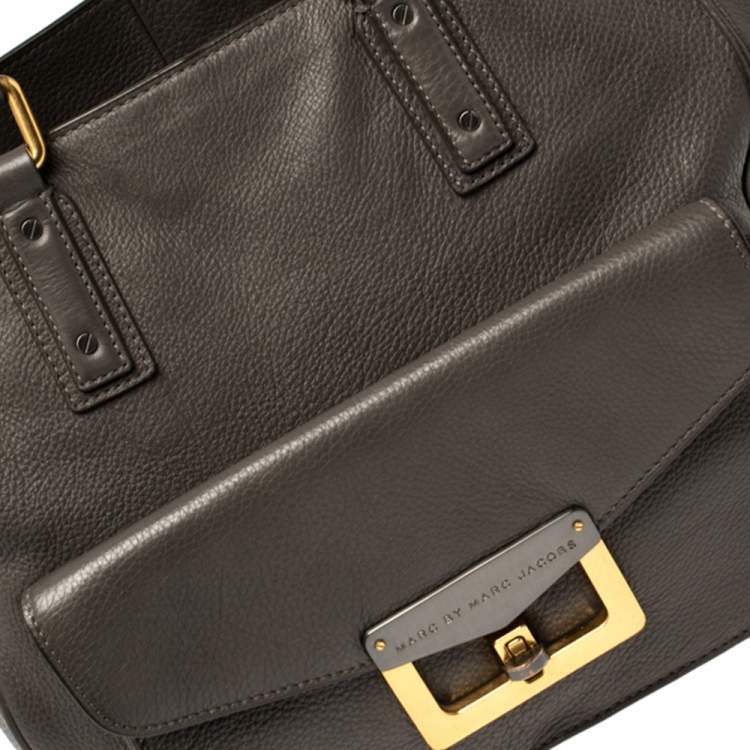 Pre Owned Marc by Marc Jacobs Grey Leather Bianca Hayley Tote