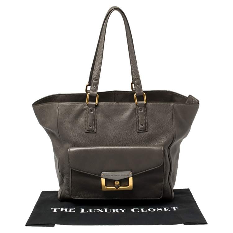 Pre Owned Marc by Marc Jacobs Grey Leather Bianca Hayley Tote