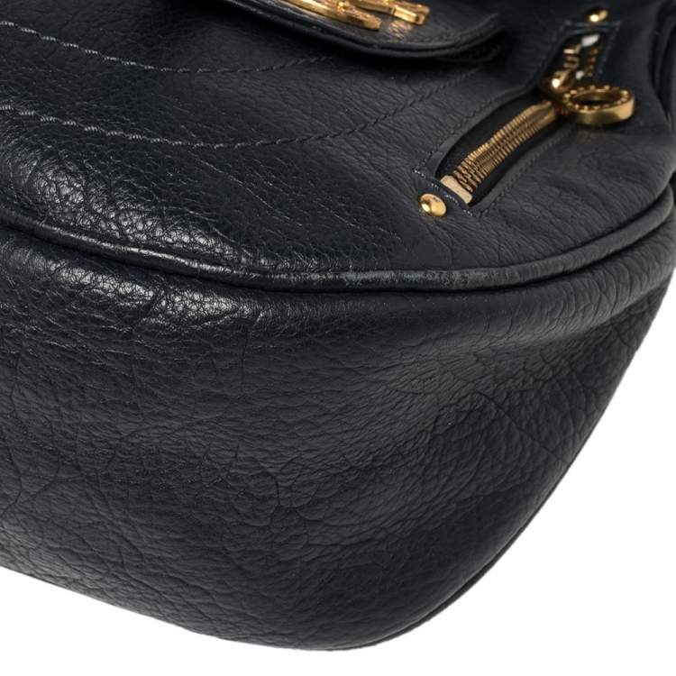 Pre Owned Marc by Marc Jacobs Blue Leather Petal to the Metal Natasha Bird Shoulder Bag