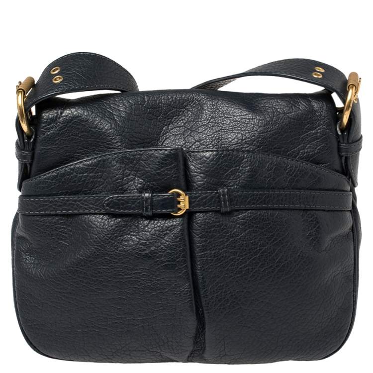 Pre Owned Marc by Marc Jacobs Blue Leather Petal to the Metal Natasha Bird Shoulder Bag