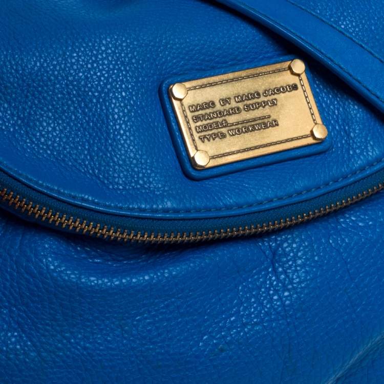 Pre Owned Marc by Marc Jacobs Blue Leather Classic Q Natasha Crossbody Bag