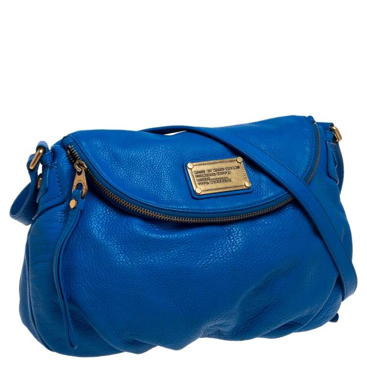 Pre Owned Marc by Marc Jacobs Blue Leather Classic Q Natasha Crossbody Bag
