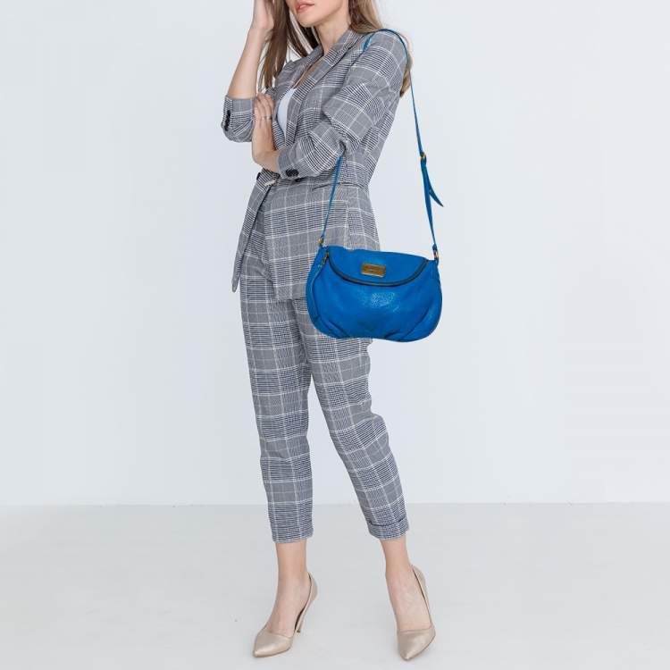 Pre Owned Marc by Marc Jacobs Blue Leather Classic Q Natasha Crossbody Bag