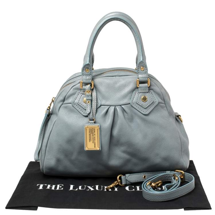 Pre Owned Marc by Marc Jacobs Grey Leather Classic Q Baby Groovee Satchel