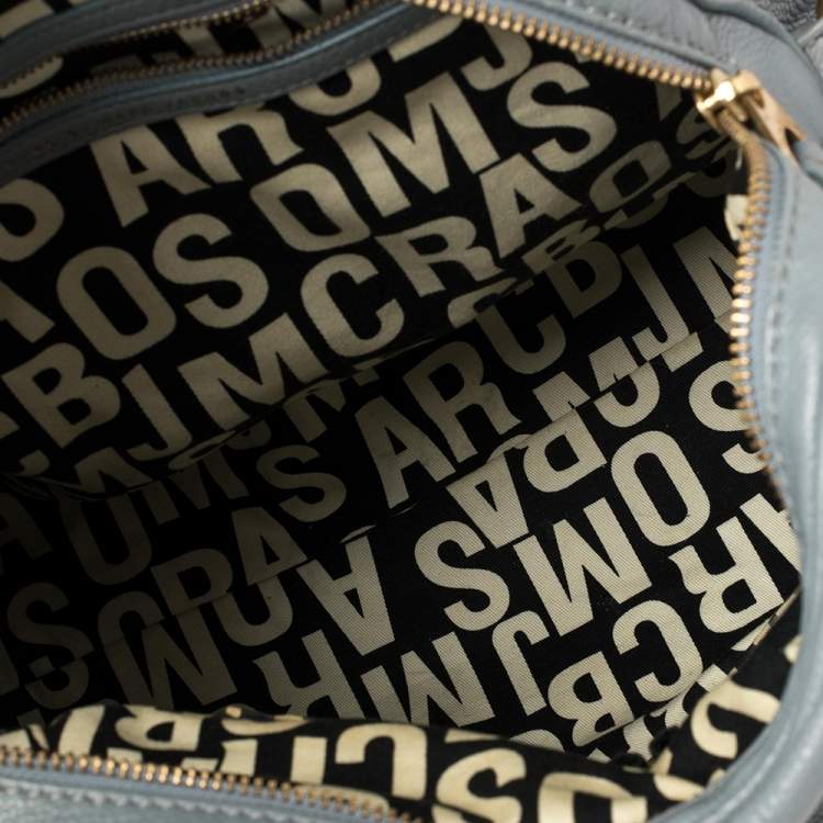 Pre Owned Marc by Marc Jacobs Grey Leather Classic Q Baby Groovee Satchel