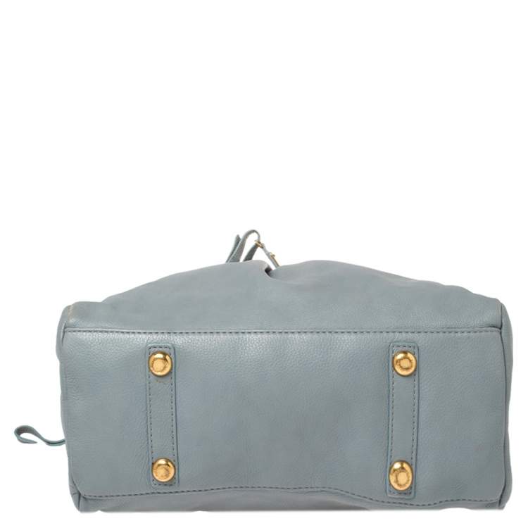 Pre Owned Marc by Marc Jacobs Grey Leather Classic Q Baby Groovee Satchel