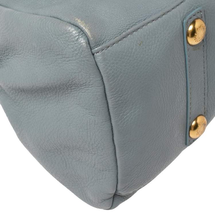 Pre Owned Marc by Marc Jacobs Grey Leather Classic Q Baby Groovee Satchel