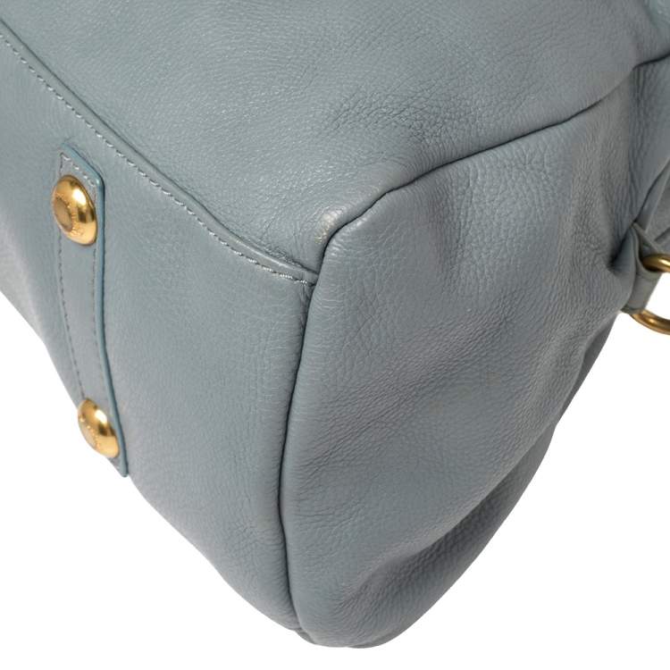 Pre Owned Marc by Marc Jacobs Grey Leather Classic Q Baby Groovee Satchel