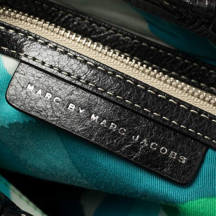 Pre Owned Marc by Marc Jacobs Black Crinkled  Leather Tote
