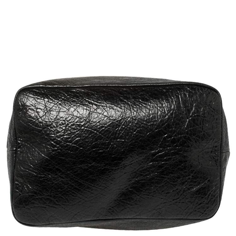 Pre Owned Marc by Marc Jacobs Black Crinkled  Leather Tote