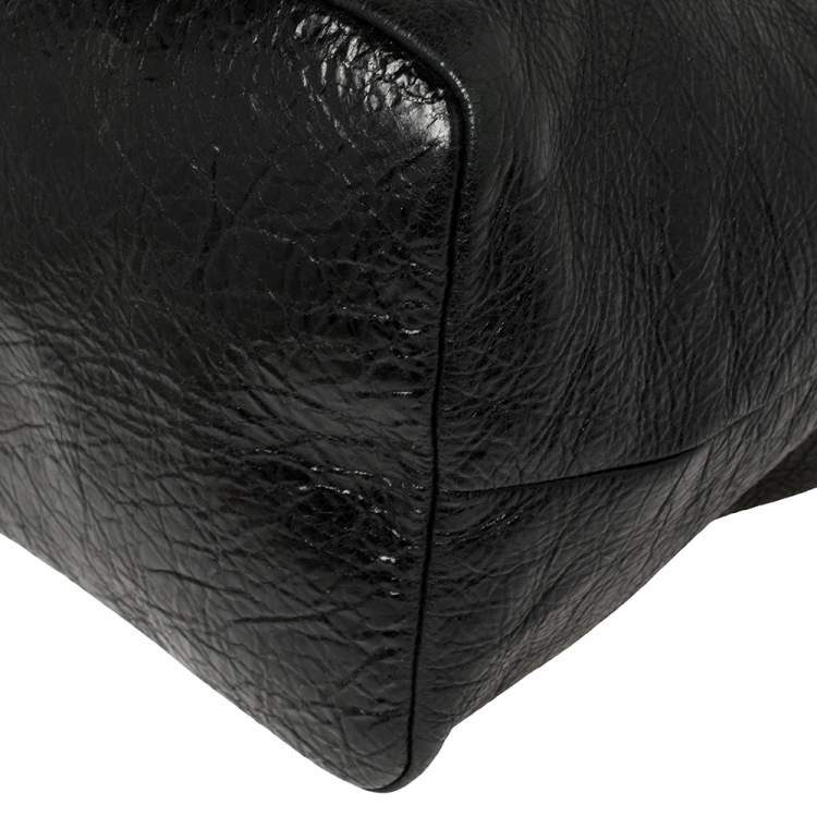 Pre Owned Marc by Marc Jacobs Black Crinkled  Leather Tote