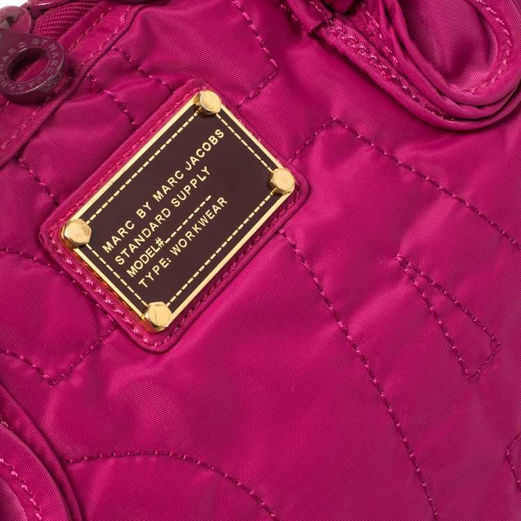 Pre Owned Marc By Marc Jacobs Fuchsia Nylon Pretty 13'' Laptop Bag