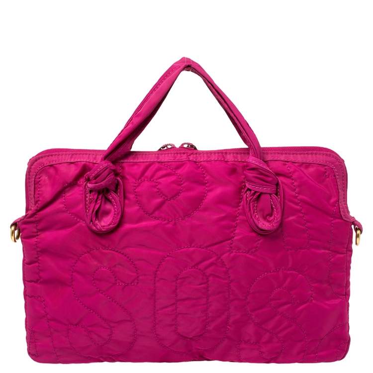 Pre Owned Marc By Marc Jacobs Fuchsia Nylon Pretty 13'' Laptop Bag
