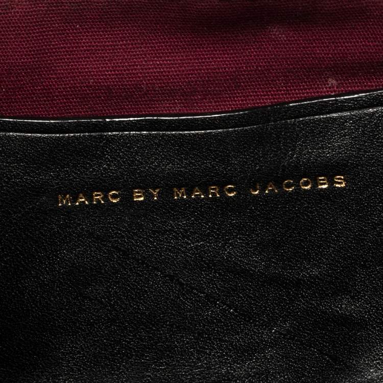 Pre Owned Marc by Marc Jacobs Black Leather Rebel 24 Shoulder Bag