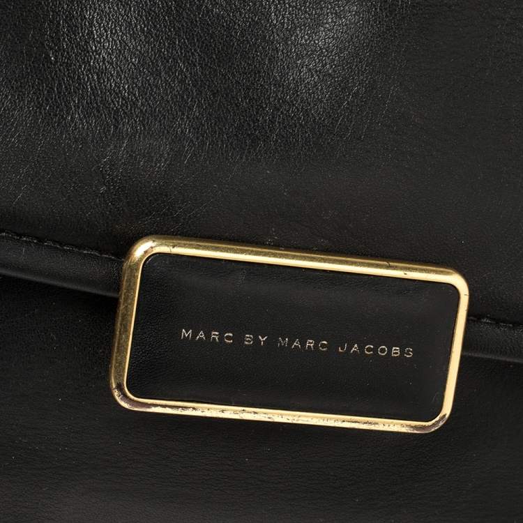 Pre Owned Marc by Marc Jacobs Black Leather Rebel 24 Shoulder Bag