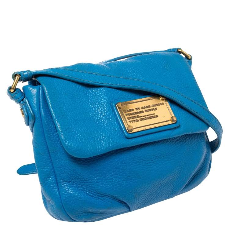 مملوكة مسبقًا Marc by Marc Jacobs Blue Leather Classic Q Isabelle Crossbody Bag