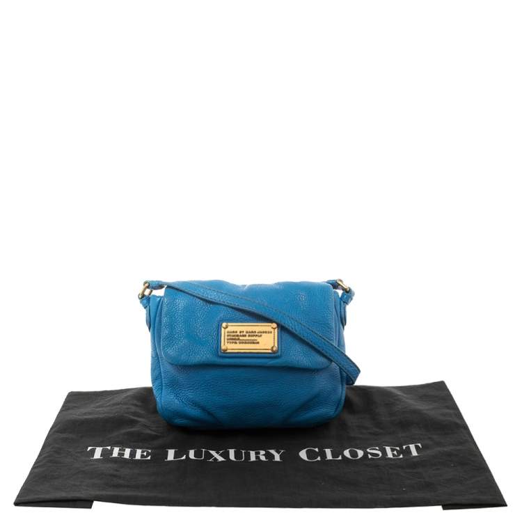 مملوكة مسبقًا Marc by Marc Jacobs Blue Leather Classic Q Isabelle Crossbody Bag
