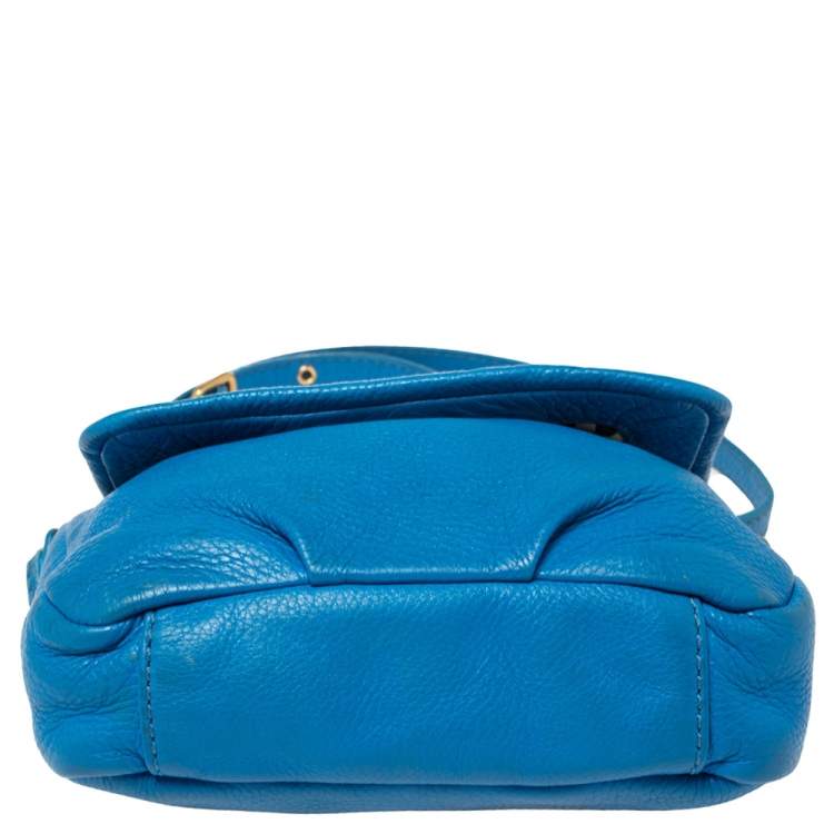 مملوكة مسبقًا Marc by Marc Jacobs Blue Leather Classic Q Isabelle Crossbody Bag