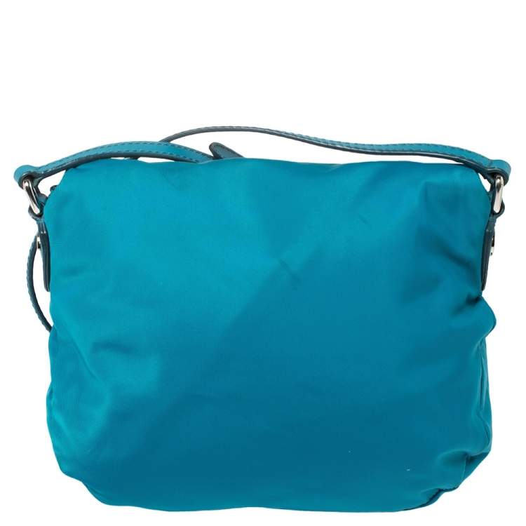 Pre Owned Marc by Marc Jacobs Teal Preppy Natasha Crossbody Bag