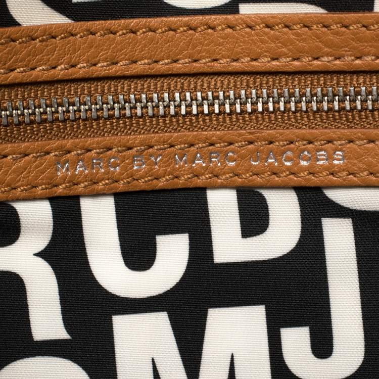 Pre Owned Marc by Marc Jacobs Tan Leather Bianca Envelope Clutch