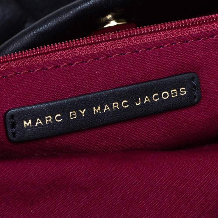Pre Owned Marc by Marc Jacobs Black Leather Marchive Tote 