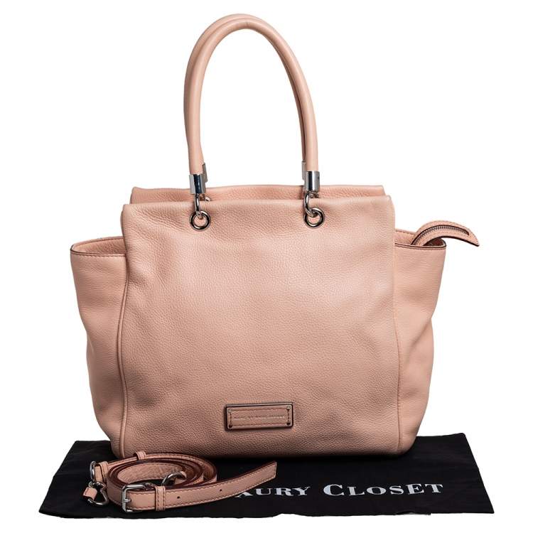 Pre Owned Marc by Marc Jacobs Peach Leather Too Hot To Handle Tote