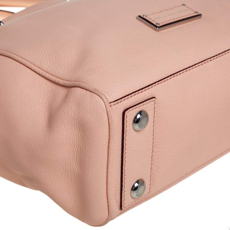Pre Owned Marc by Marc Jacobs Peach Leather Too Hot To Handle Tote