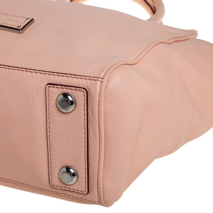 Pre Owned Marc by Marc Jacobs Peach Leather Too Hot To Handle Tote