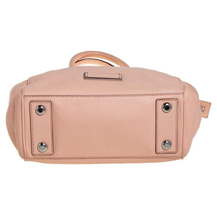 Pre Owned Marc by Marc Jacobs Peach Leather Too Hot To Handle Tote