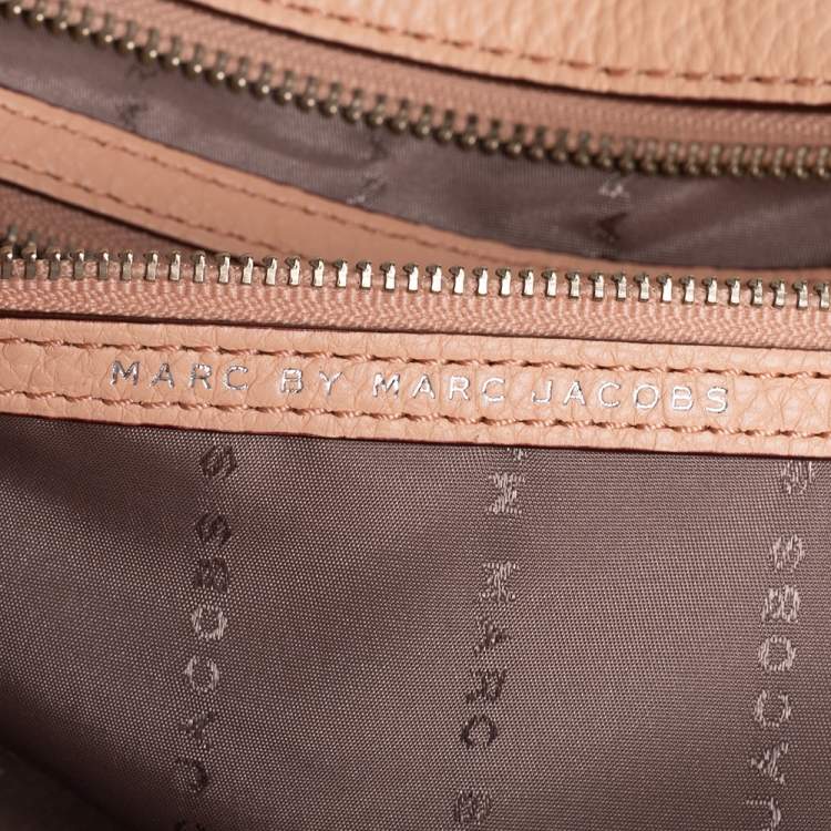 Pre Owned Marc by Marc Jacobs Peach Leather Too Hot To Handle Tote