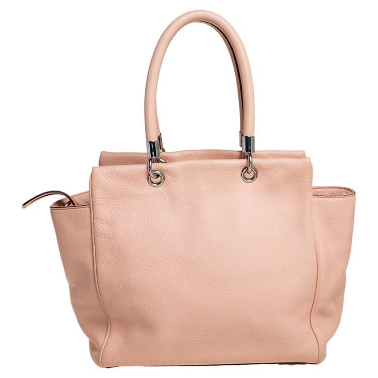 Pre Owned Marc by Marc Jacobs Peach Leather Too Hot To Handle Tote