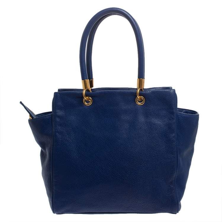 Pre Owned Marc by Marc Jacobs Indigo Leather Bentley Tote