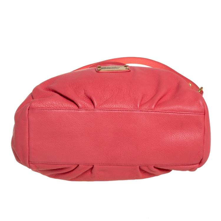Pre Owned Marc by Marc Jacobs Pink Leather Classic Q Francesca Shoulder Bag