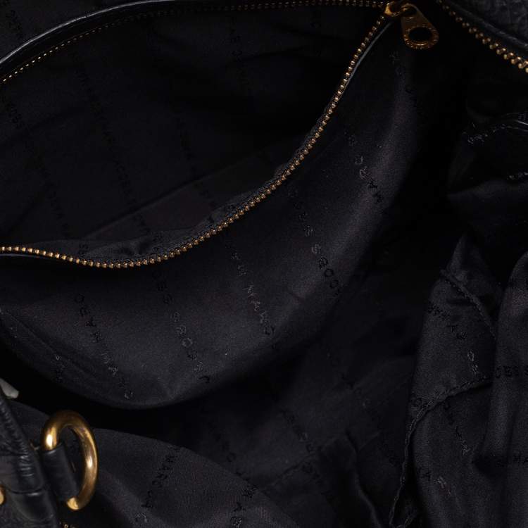 Pre Owned Marc by Marc Jacobs Black Leather Too Hot To Handle Tote