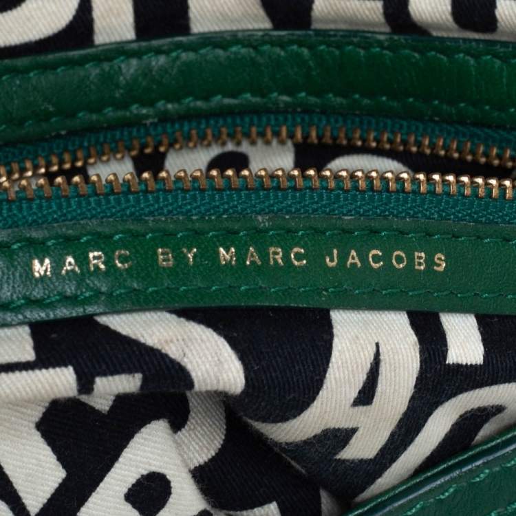 Pre Owned Marc by Marc Jacobs Green Leather Turnlock Natasha Shoulder Bag