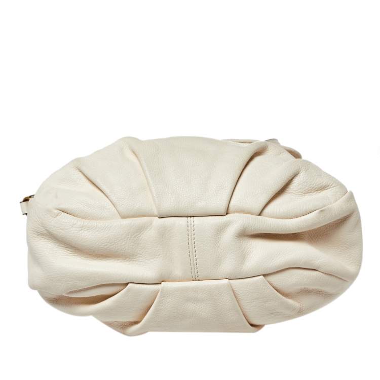 Pre Owned Marc by Marc Jacobs Ivory Leather Classic Q Lil Ukita Top Handle Bag