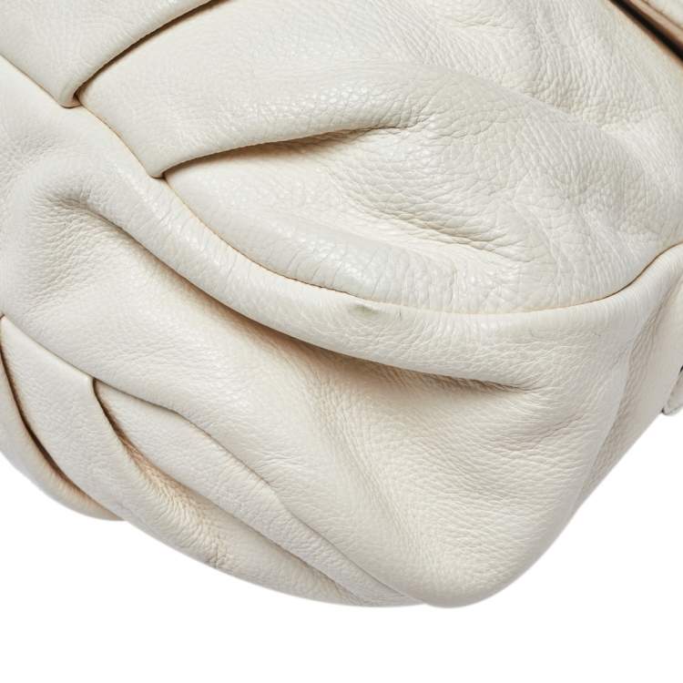 Pre Owned Marc by Marc Jacobs Ivory Leather Classic Q Lil Ukita Top Handle Bag