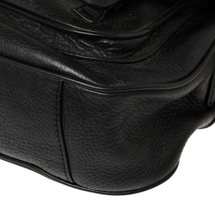 Pre Owned Marc by Marc Jacobs Black Leather Saddlery Sophie Convertible Satchel
