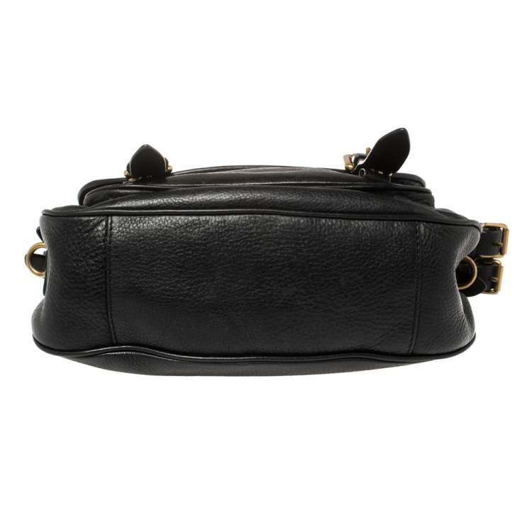 Pre Owned Marc by Marc Jacobs Black Leather Saddlery Sophie Convertible Satchel