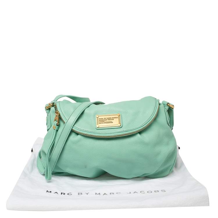 Pre Owned Marc by Marc Jacobs Mint Green Leather Classic Q Natasha Crossbody Bag