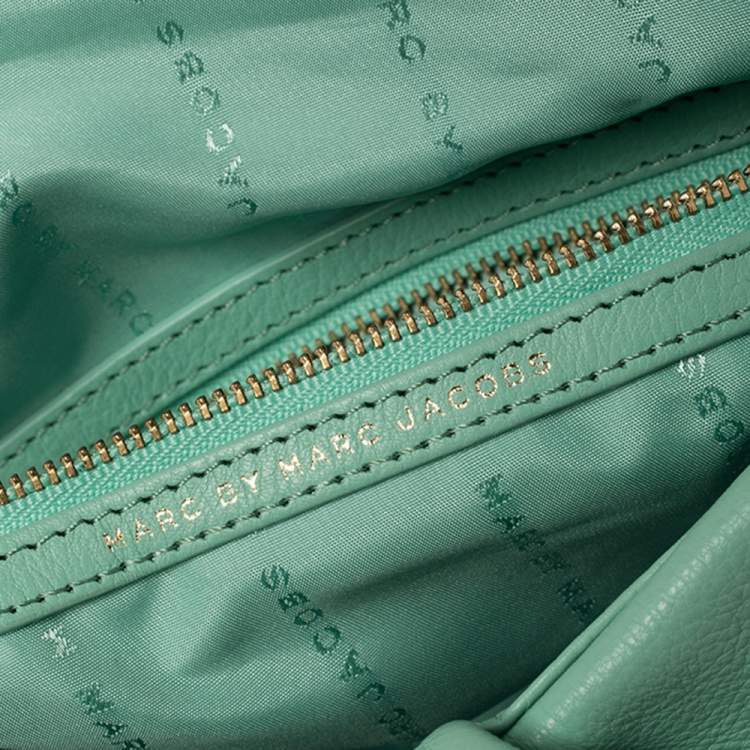 Pre Owned Marc by Marc Jacobs Mint Green Leather Classic Q Natasha Crossbody Bag