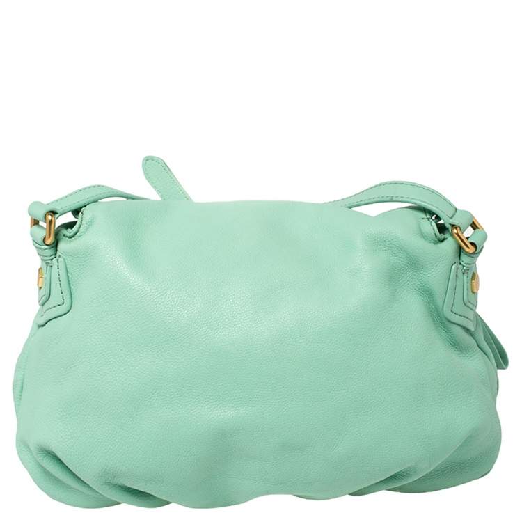 Pre Owned Marc by Marc Jacobs Mint Green Leather Classic Q Natasha Crossbody Bag