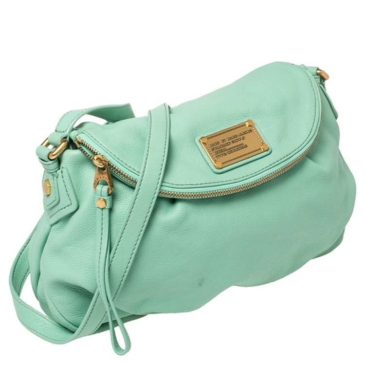 Pre Owned Marc by Marc Jacobs Mint Green Leather Classic Q Natasha Crossbody Bag