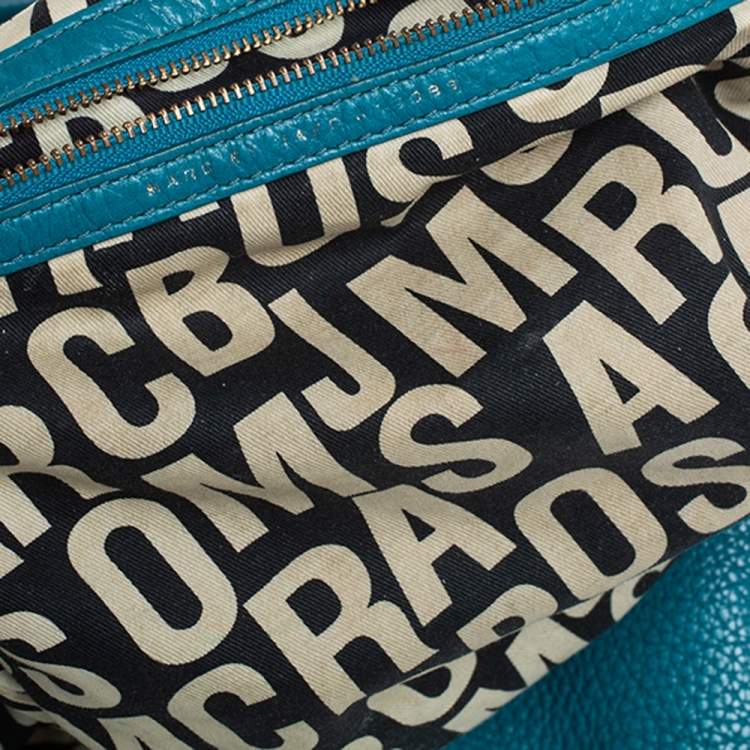 Pre Owned Marc by Marc Jacobs Aqua Blue Leather Classic Q Francesca Shoulder Bag