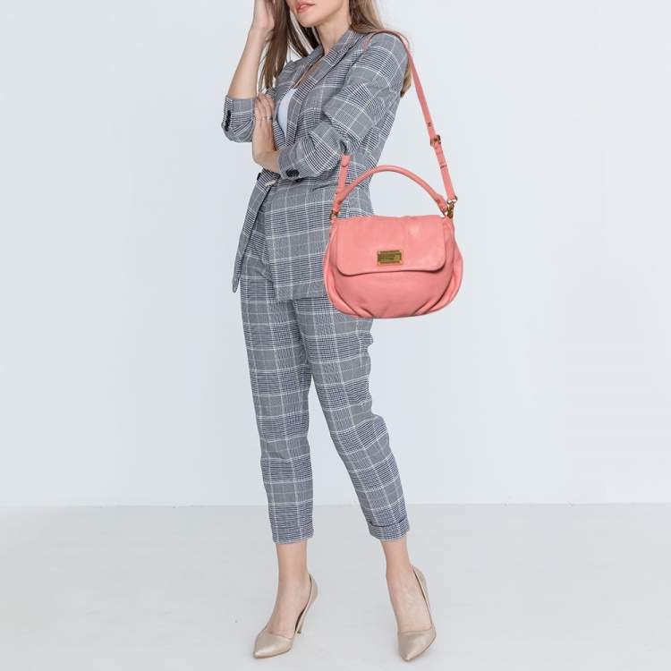 Pre Owned Marc by Marc Jacobs Pink Leather Classic Q Lil Ukita Top Handle Bag